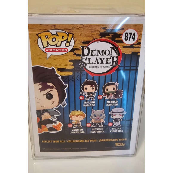 Funko Pop! 874 Demon Slayer Tanjiro Kamado Chase Glow w/ soft Protecter - Picture 2 of 4
